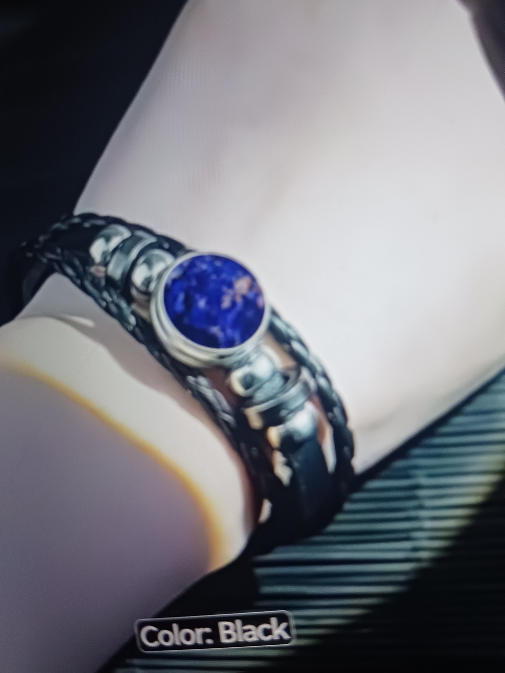 Black & Blue Statement Bracelet Like New